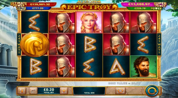 play age of the gods epic troy slot