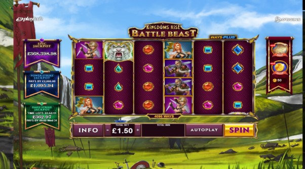 Play Kingdoms Rise battle Beast slot